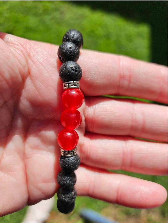 Lava Rock Bracelet – Grounding Stone for Strength, Focus & Essential Oil Diffusion
