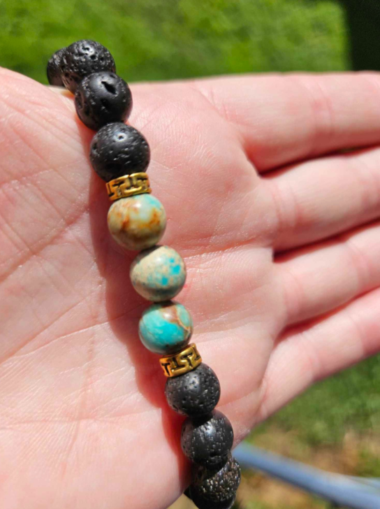 Lava Rock Bracelet – Grounding Stone for Strength, Focus & Essential Oil Diffusion