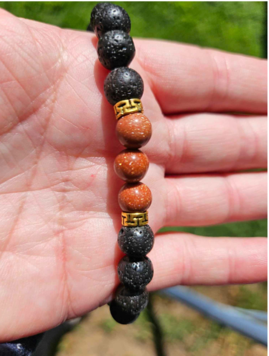 Lava Rock Bracelet – Grounding Stone for Strength, Focus & Essential Oil Diffusion