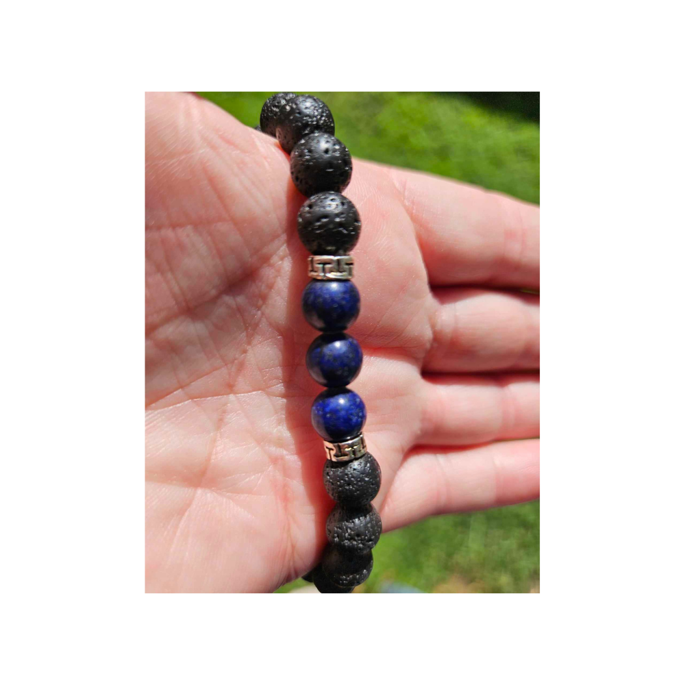 Lava Rock Bracelet – Grounding Stone for Strength, Focus & Essential Oil Diffusion