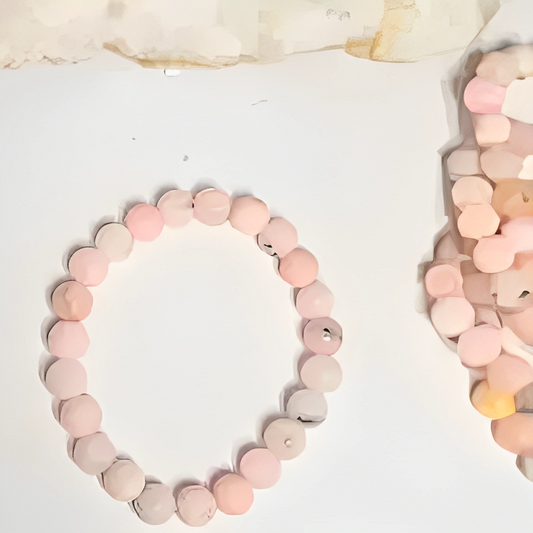 Pink Peruvian Opal Bracelet – Crystal for Emotional Healing, Love & Inner Peace