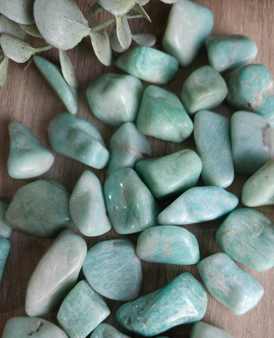 Amazonite Tumbled Stone – Calming Energy Crystal for Healing, Balance & Communication