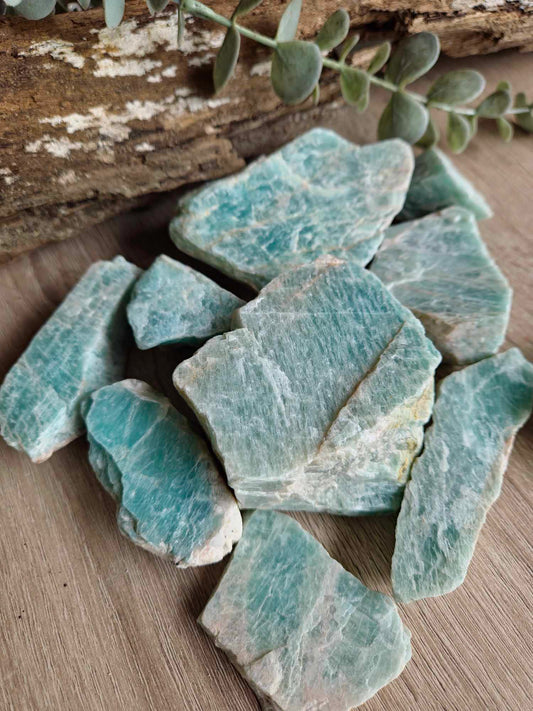 Amazonite Rough Stone – Soothing Crystal for Calming & Communication