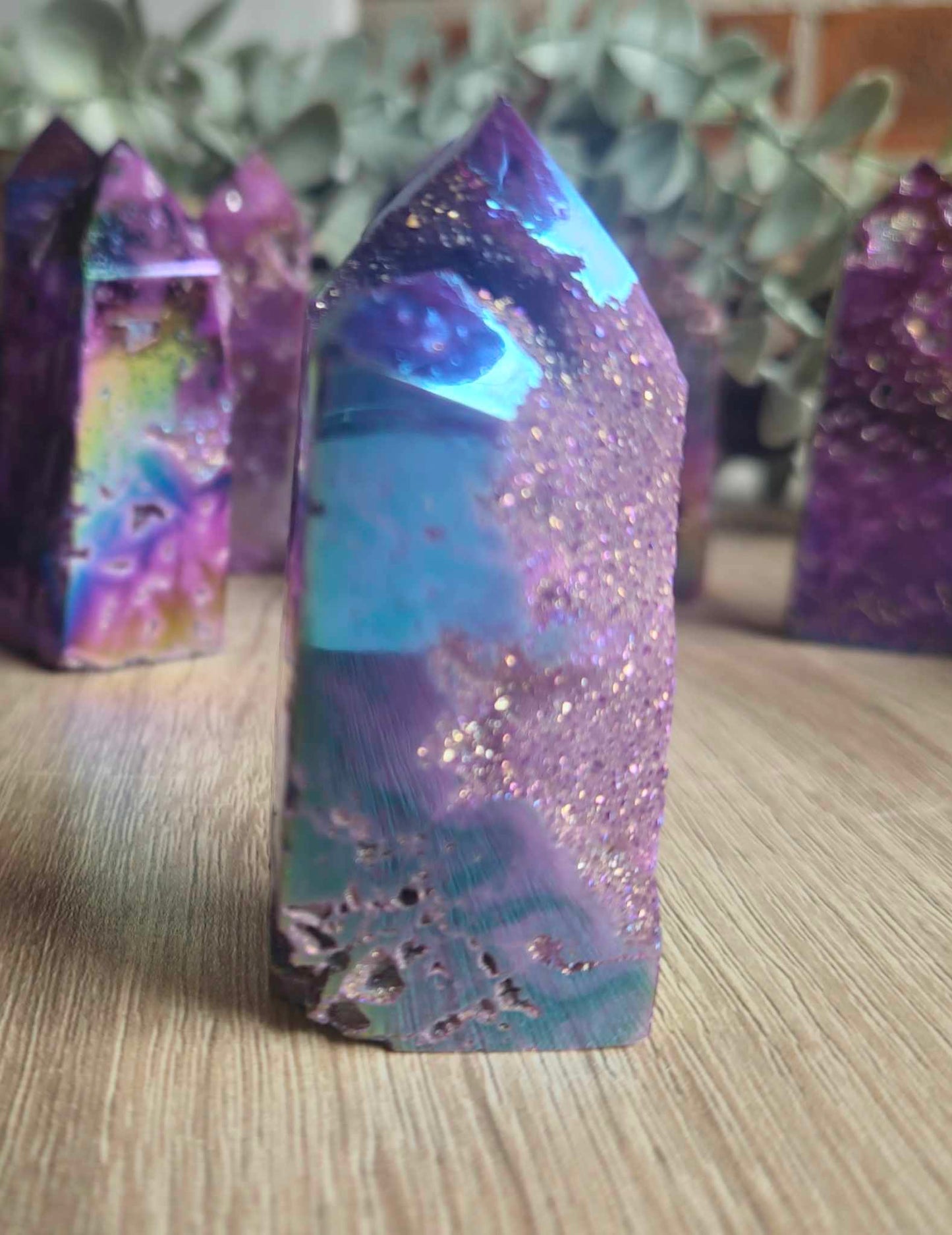 Rainbow Aura Sphalerite Points
