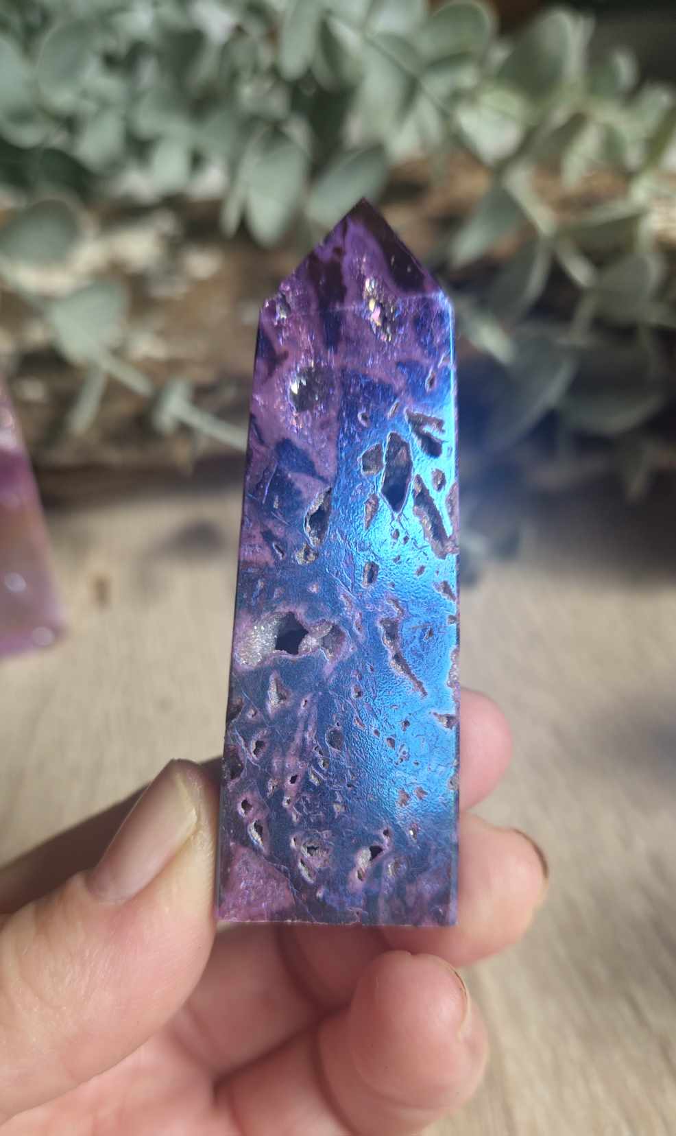 Rainbow Aura Sphalerite Points