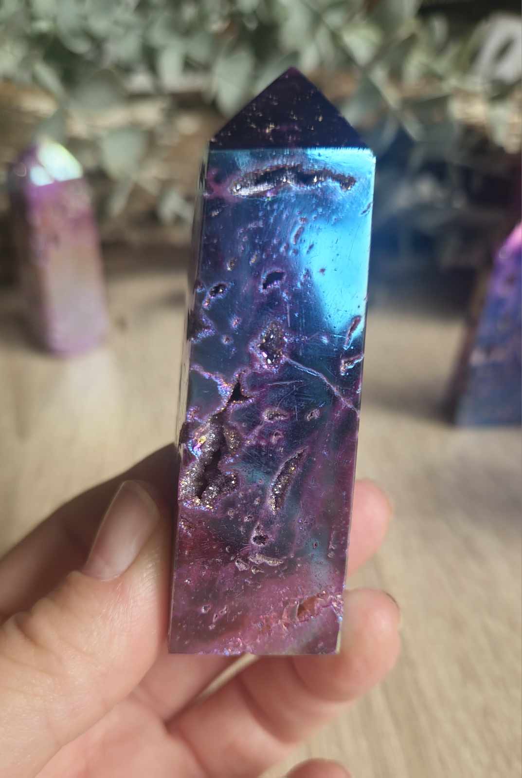 Rainbow Aura Sphalerite Points