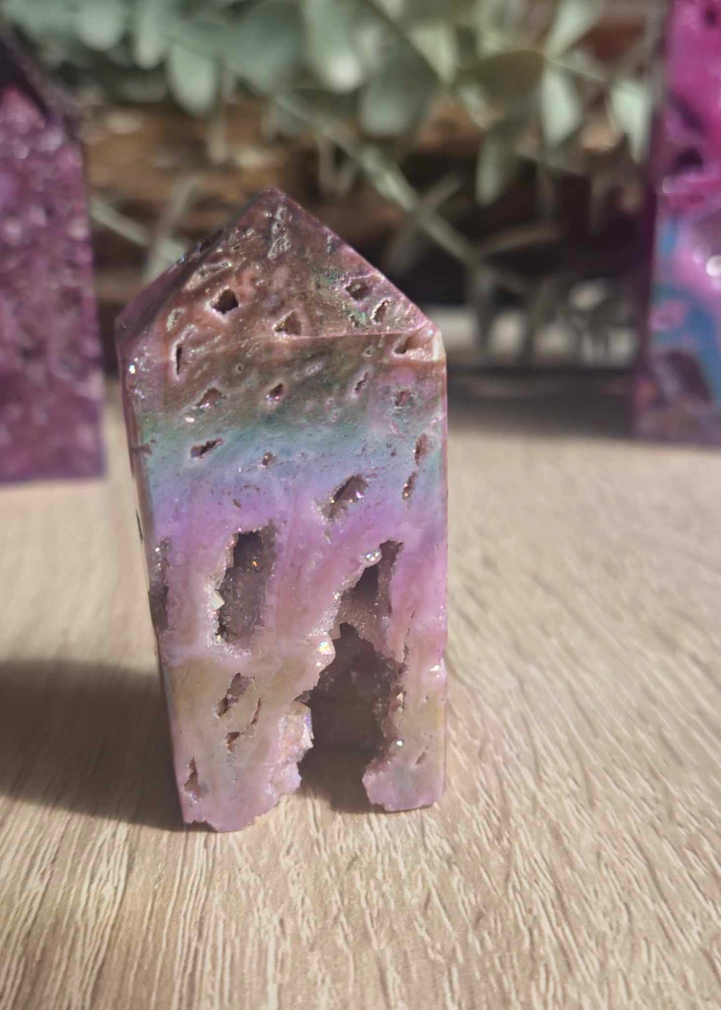 Rainbow Aura Sphalerite Points