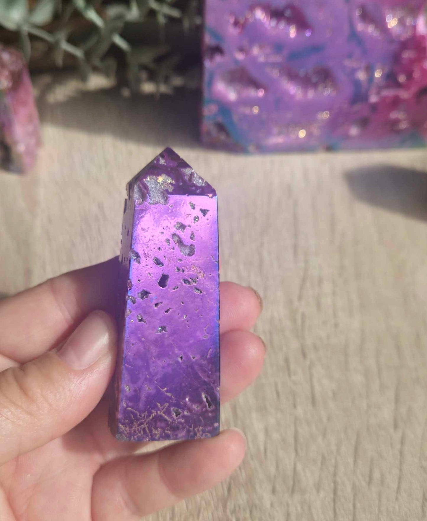 Rainbow Aura Sphalerite Points
