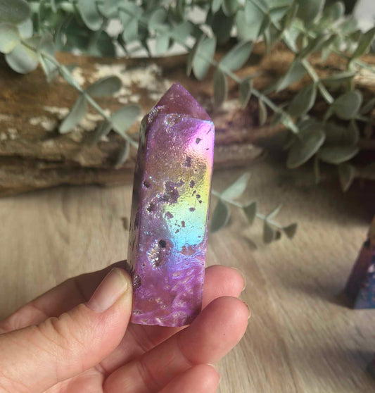 Rainbow Aura Sphalerite Points