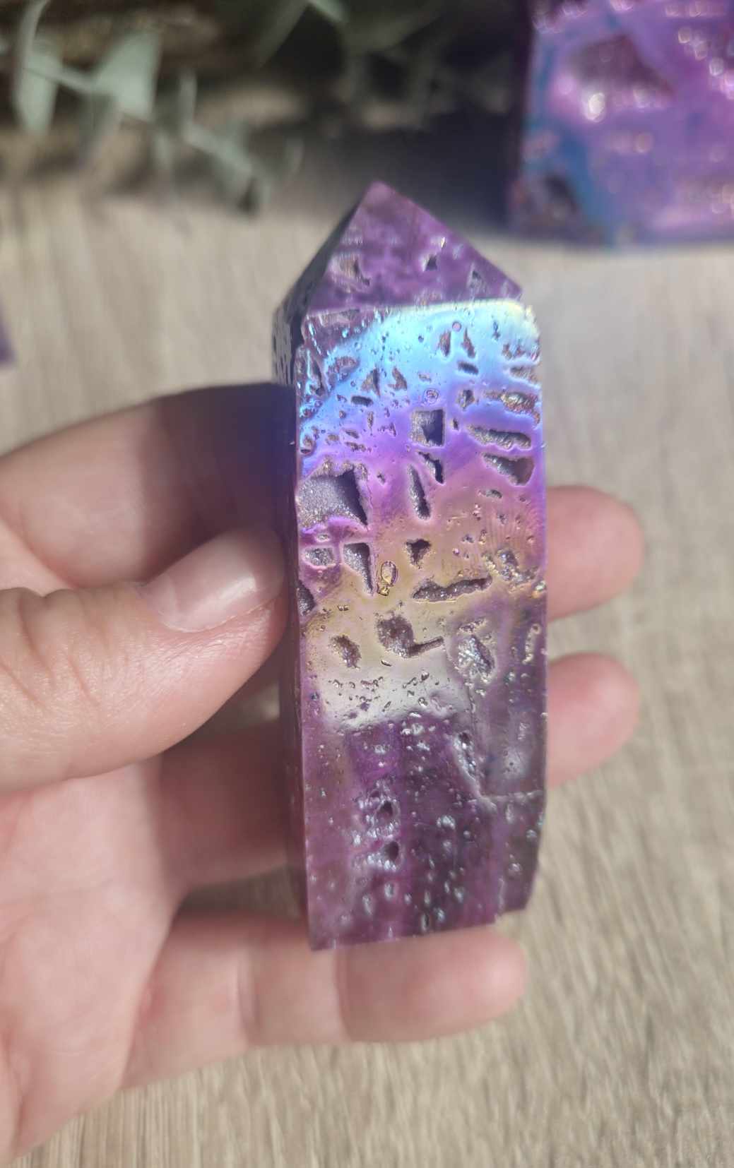 Rainbow Aura Sphalerite Points