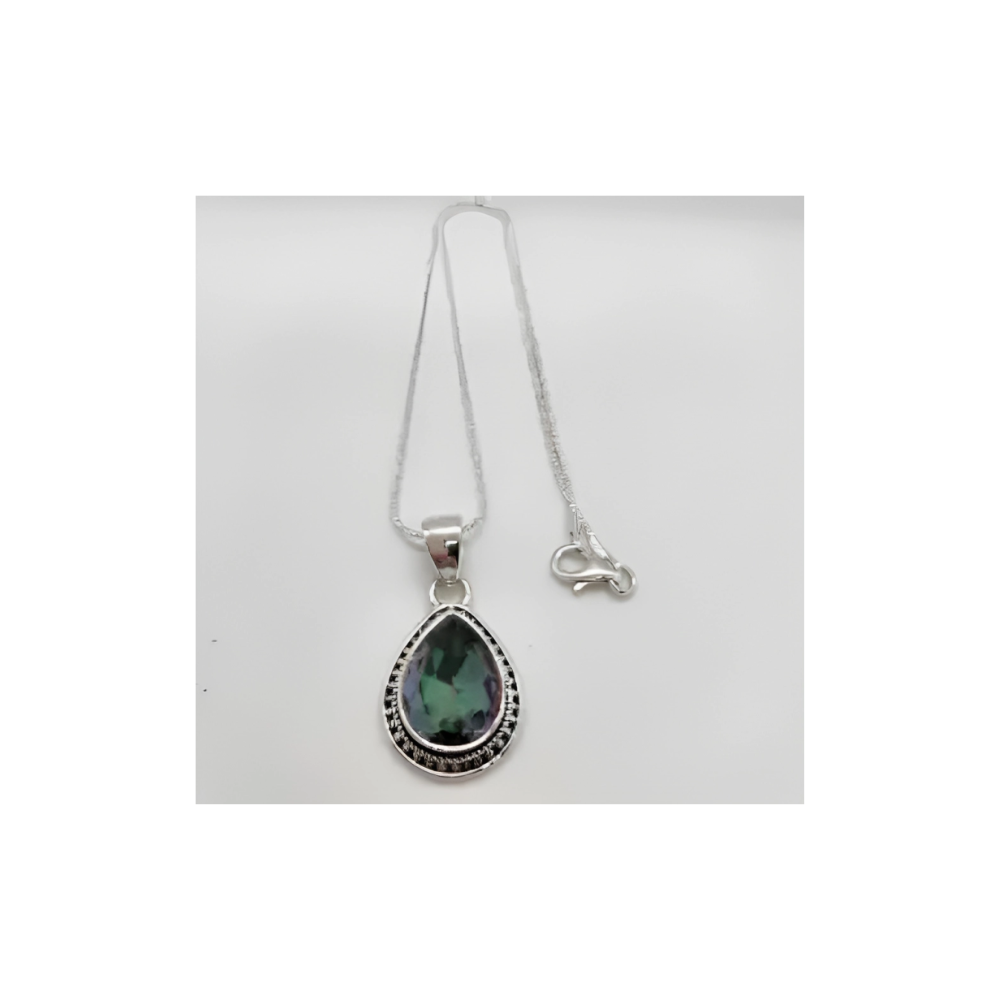 MYSTIC TOPAZ TEARDROP PENDANT