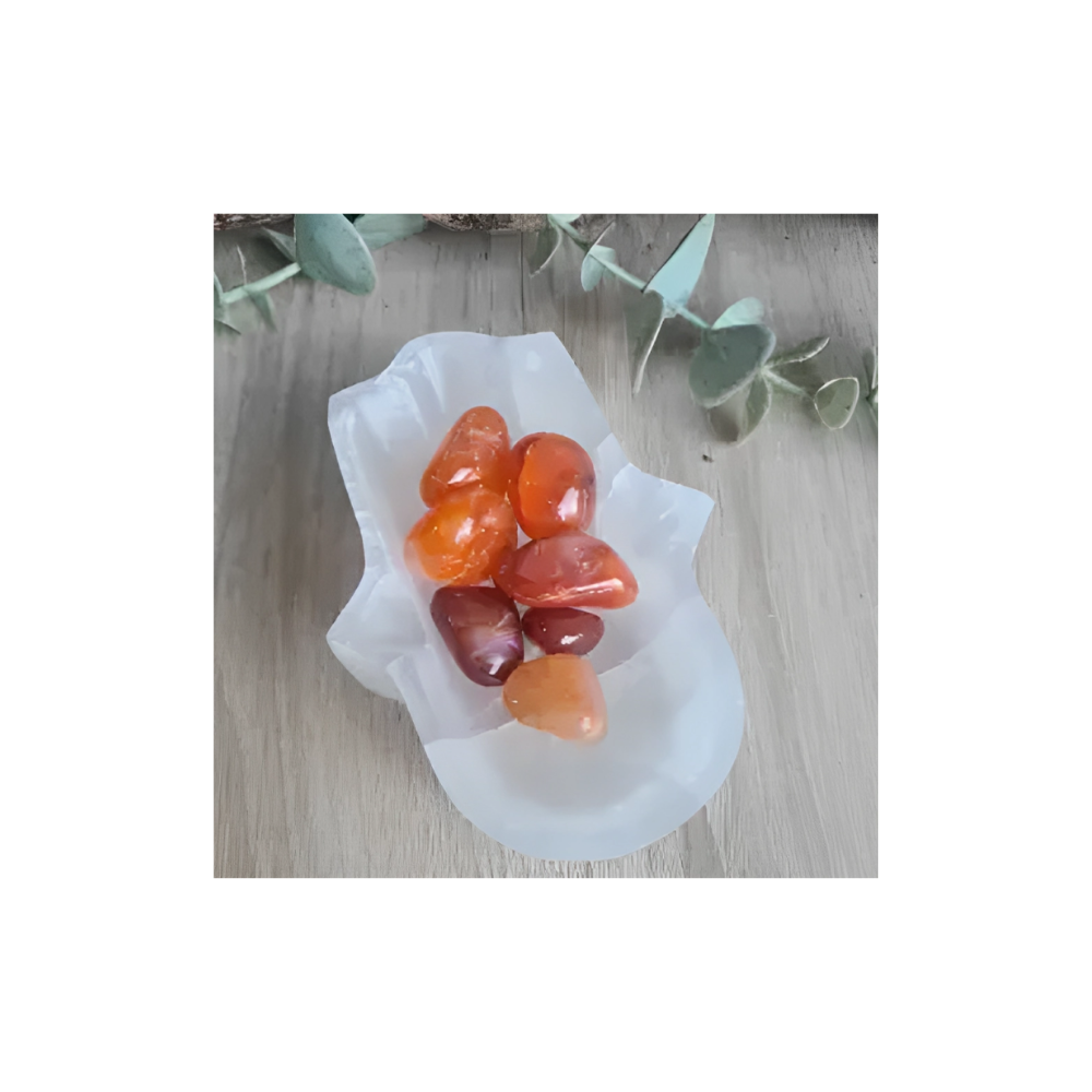 SELENITE HAMSA BOWL