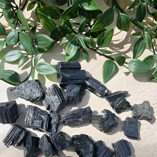 Black Tourmaline Rough Stone – Natural Protection & Energy Shielding