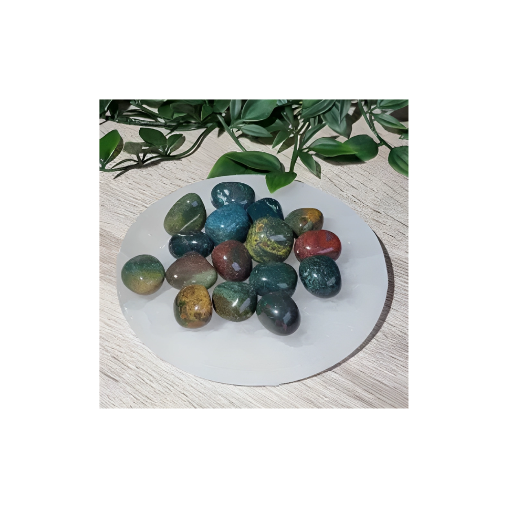 Bloodstone Jasper Tumbled Stones – Vitality, Courage & Healing Energy