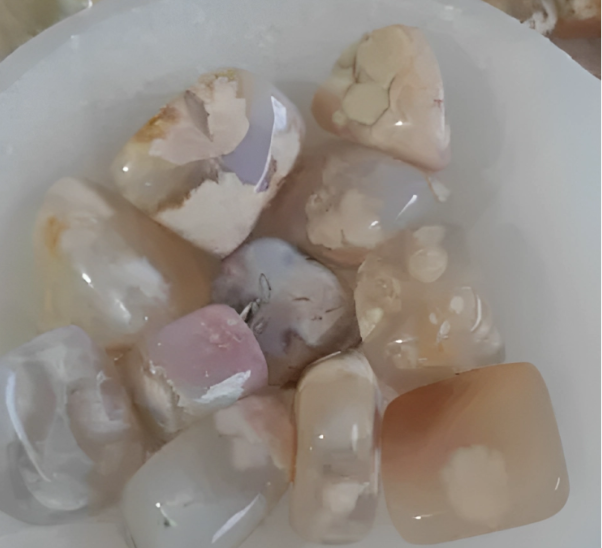 Blossom Agate Tumbled Stones – Growth, Balance & New Beginnings