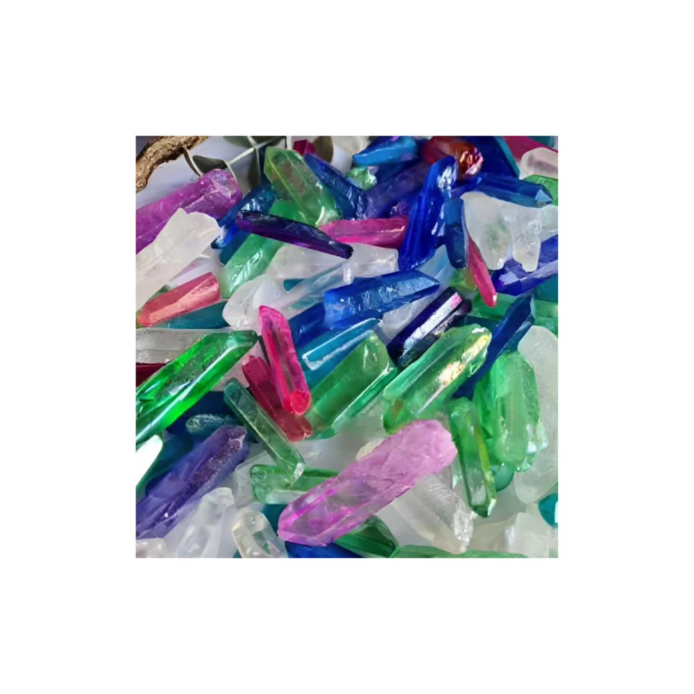 COLOURED QUARTZ POINTS