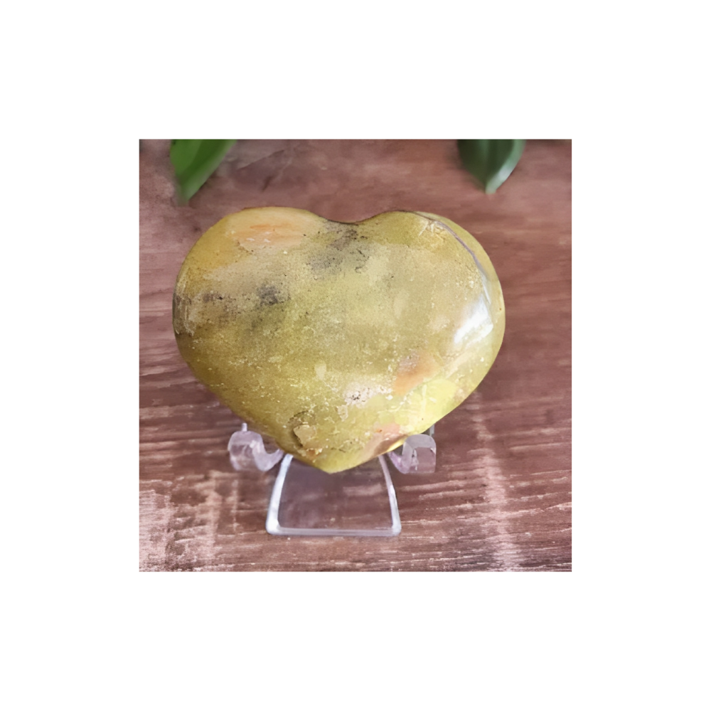 Green Opal Puffy Heart – Crystal for Renewal, Healing & Emotional Balance