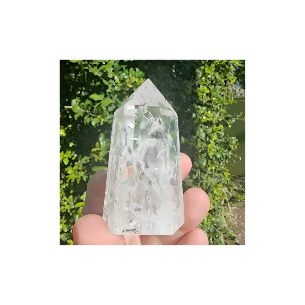 Fire and Ice Quartz Point – High Vibration Crystal for Energy Amplification & Clarity #2