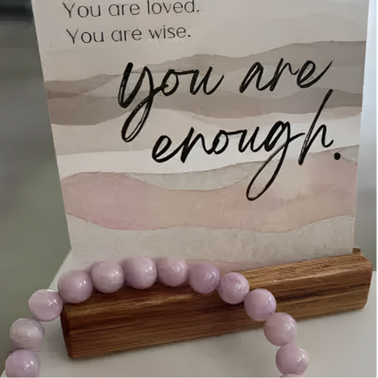 Kunzite Bracelet 10mm – Crystal for Heart Healing, Emotional Release & Divine Love