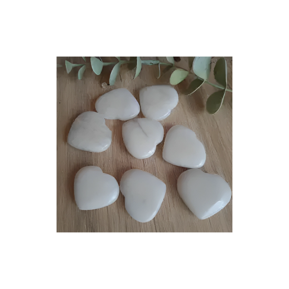 WHITE QUARTZ HEARTS