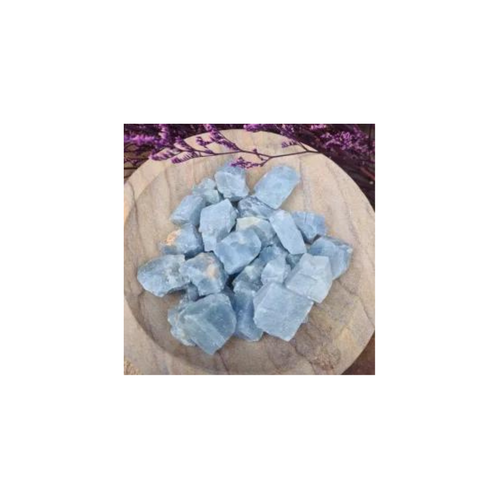 Blue Calcite Rough Mini Stones – Soothing Crystals for Calm & Energy Cleansing