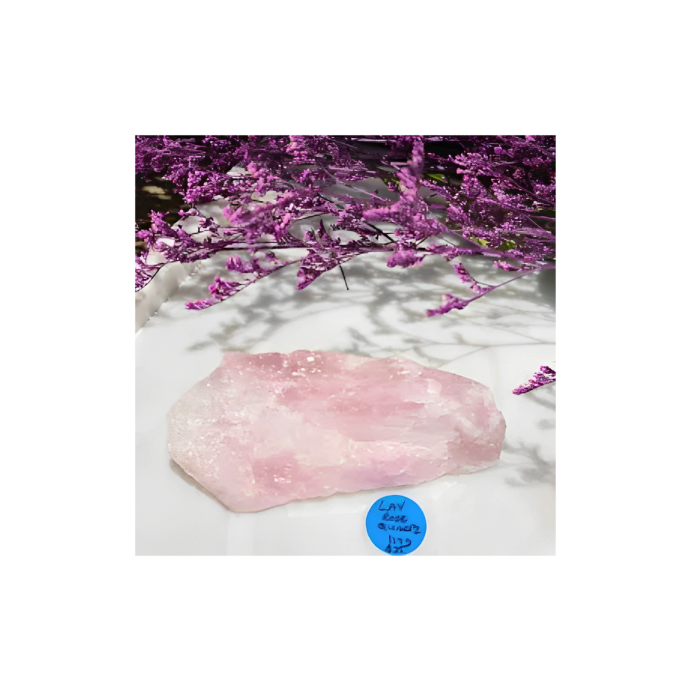 Lavender Rose Quartz Raw Chunk – Rare Heart Crystal for Self-Love & Emotional Healing