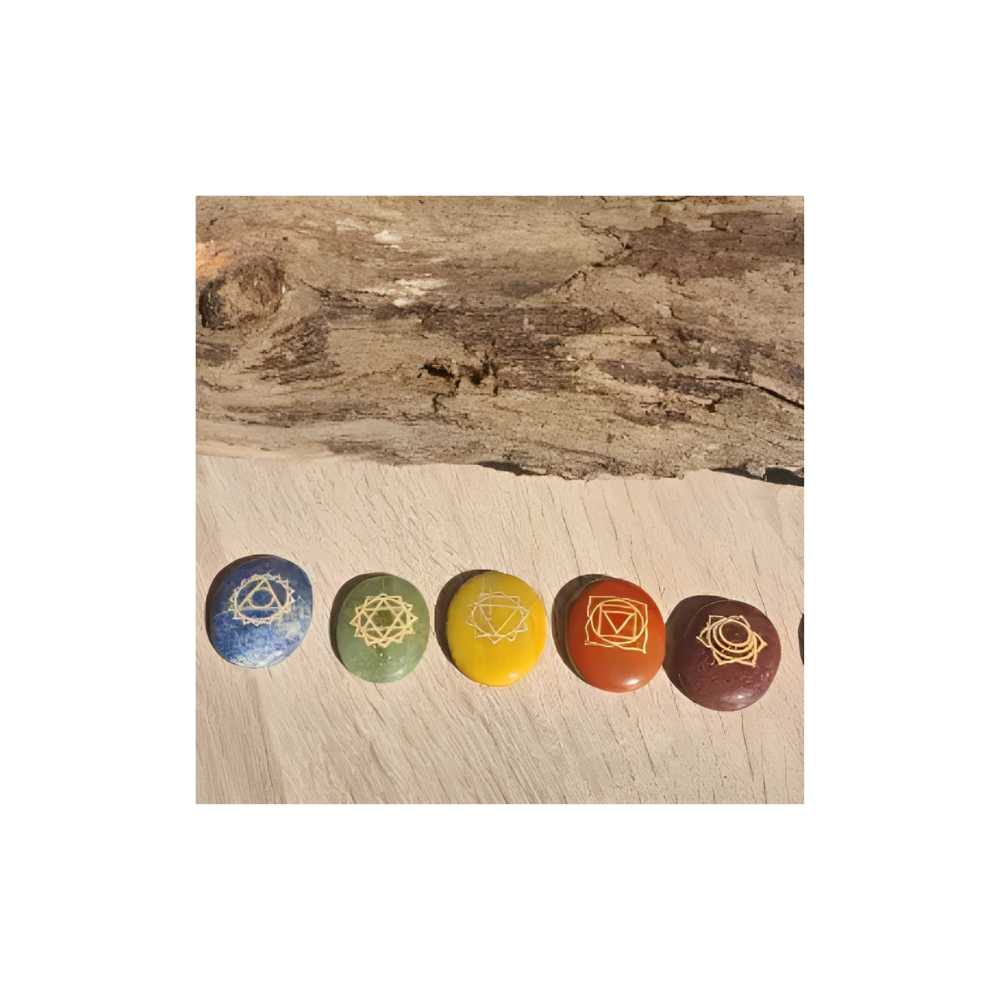 Chakra Palm Stone Set – 7 Healing Crystals for Chakra Balancing & Meditation
