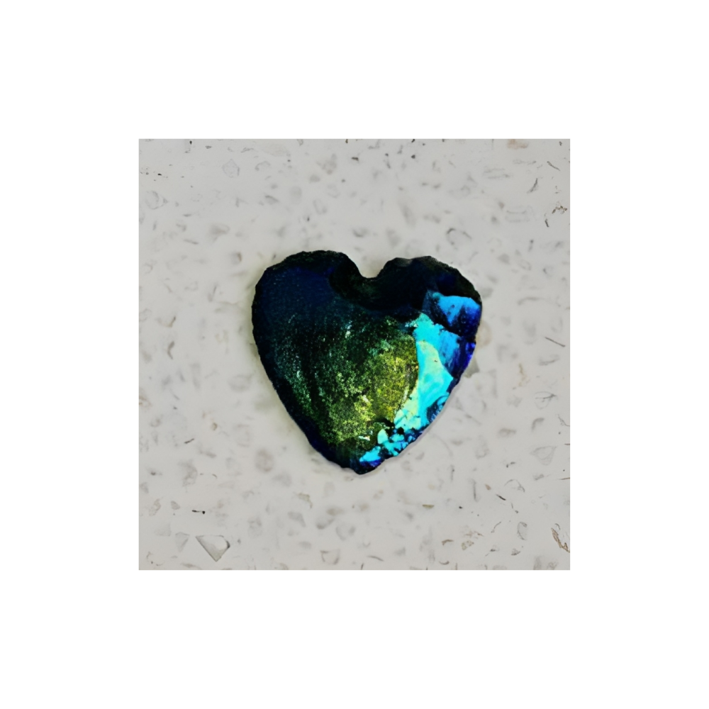 OBSIDIAN HEART, MOON & STAR CARVINGS