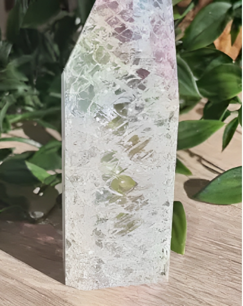 Aura Fire and Ice Quartz Point – Amplify Energy & Spiritual Awakening