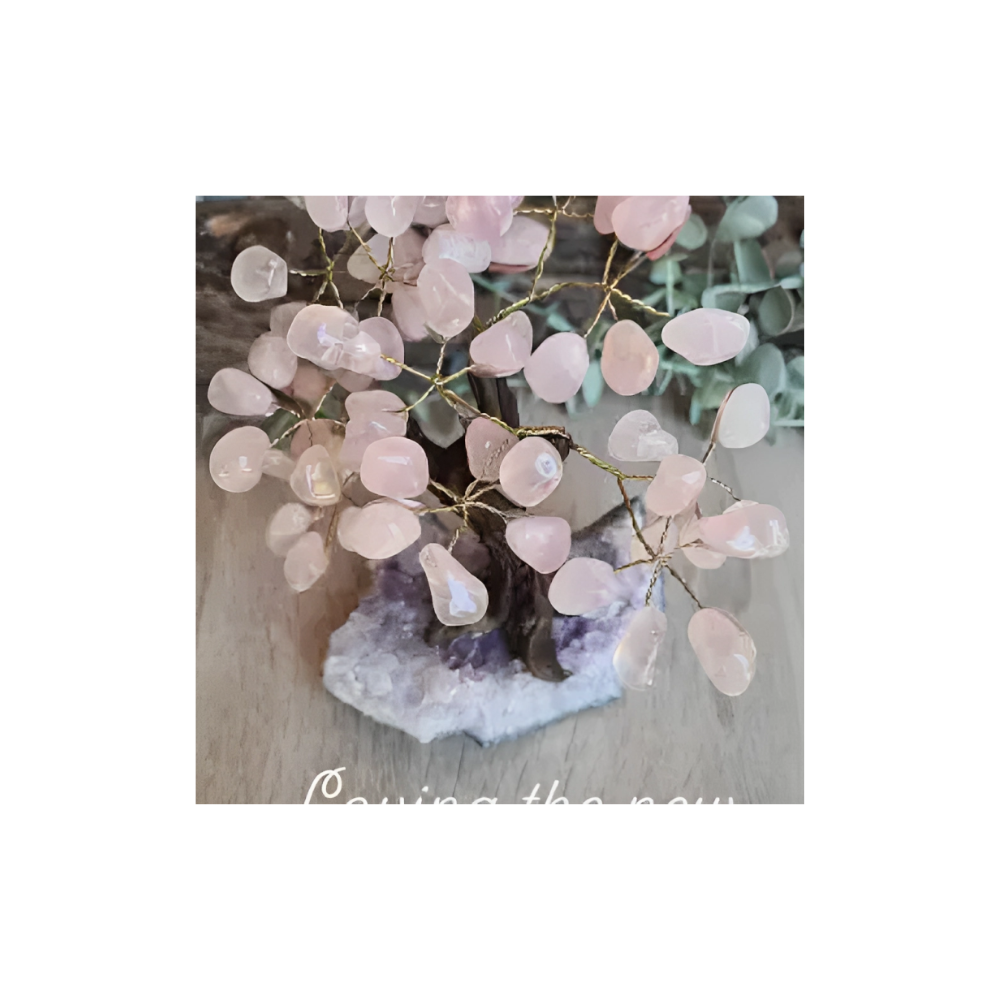 ROSE QUARTZ BONSAI TREE