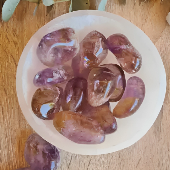 Ametrine Tumbled Stones – Harmonizing Crystals for Balance, Clarity & Inner Strength