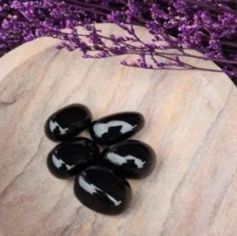 Black Obsidian Tumbled Stones – Protection & Grounding Crystals