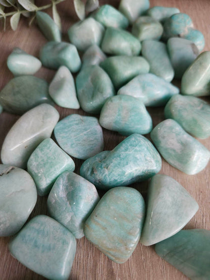 Amazonite Tumbled Stone – Calming Energy Crystal for Healing, Balance & Communication