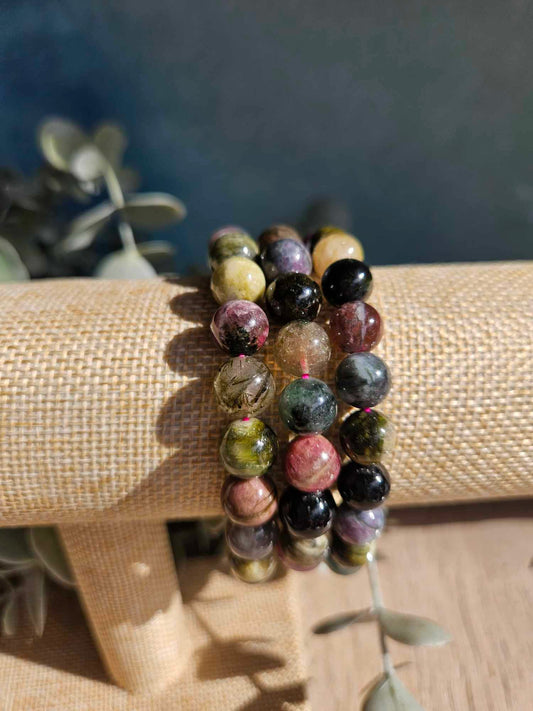 RAINBOW TOURMALINE 9MM BRACELET