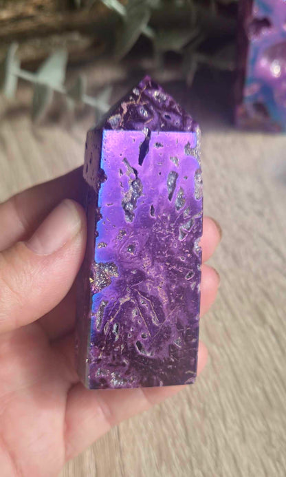 Rainbow Aura Sphalerite Points