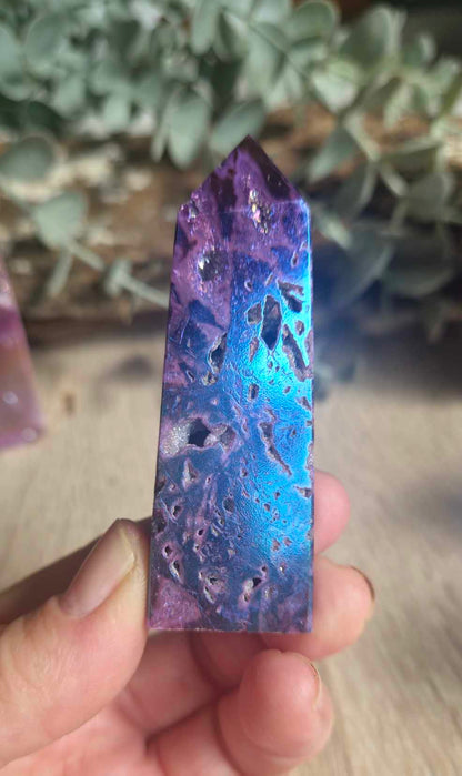 Rainbow Aura Sphalerite Points