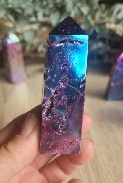 Rainbow Aura Sphalerite Points