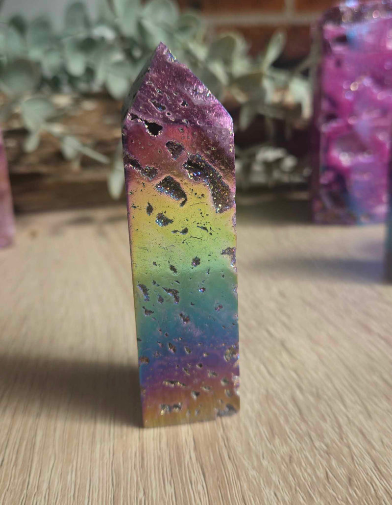Rainbow Aura Sphalerite Points
