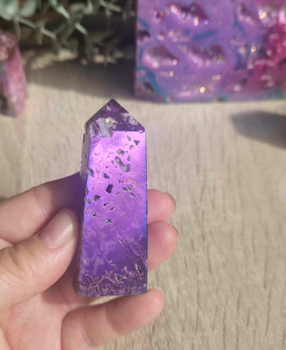 Rainbow Aura Sphalerite Points