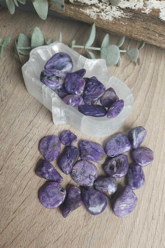 Charoite Flat Stone – Transformation & Spiritual Insight Crystal