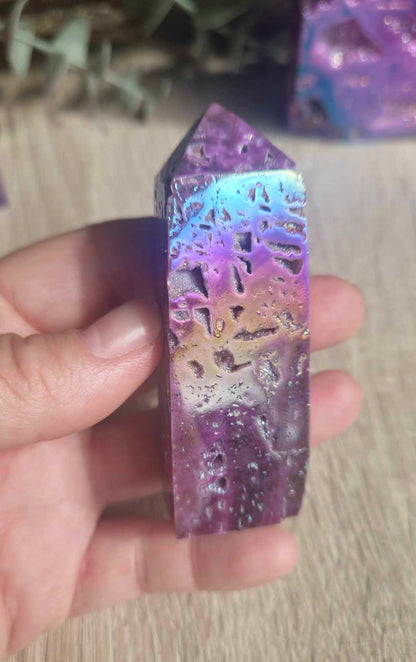 Rainbow Aura Sphalerite Points