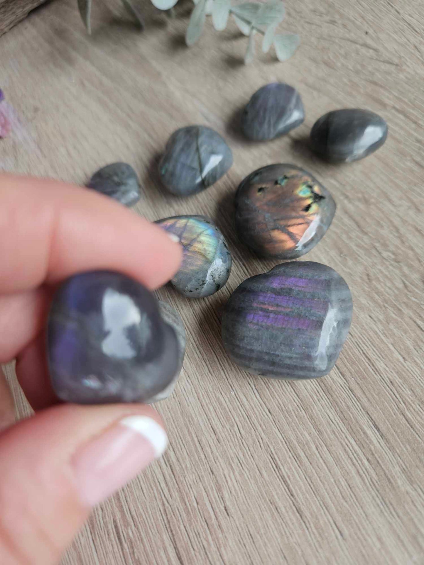LABRADORITE SHAPED HEARTS