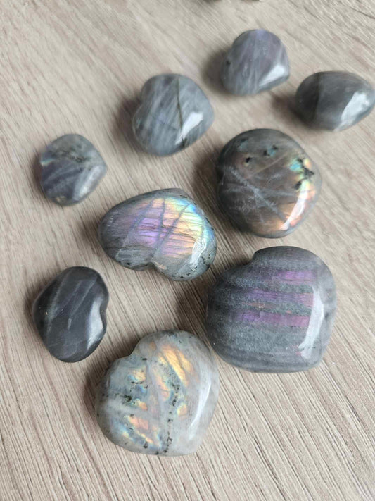 LABRADORITE SHAPED HEARTS