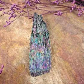 Carborundum Chakra Wand – Rainbow Crystal for Energy Clearing & Chakra Balancing
