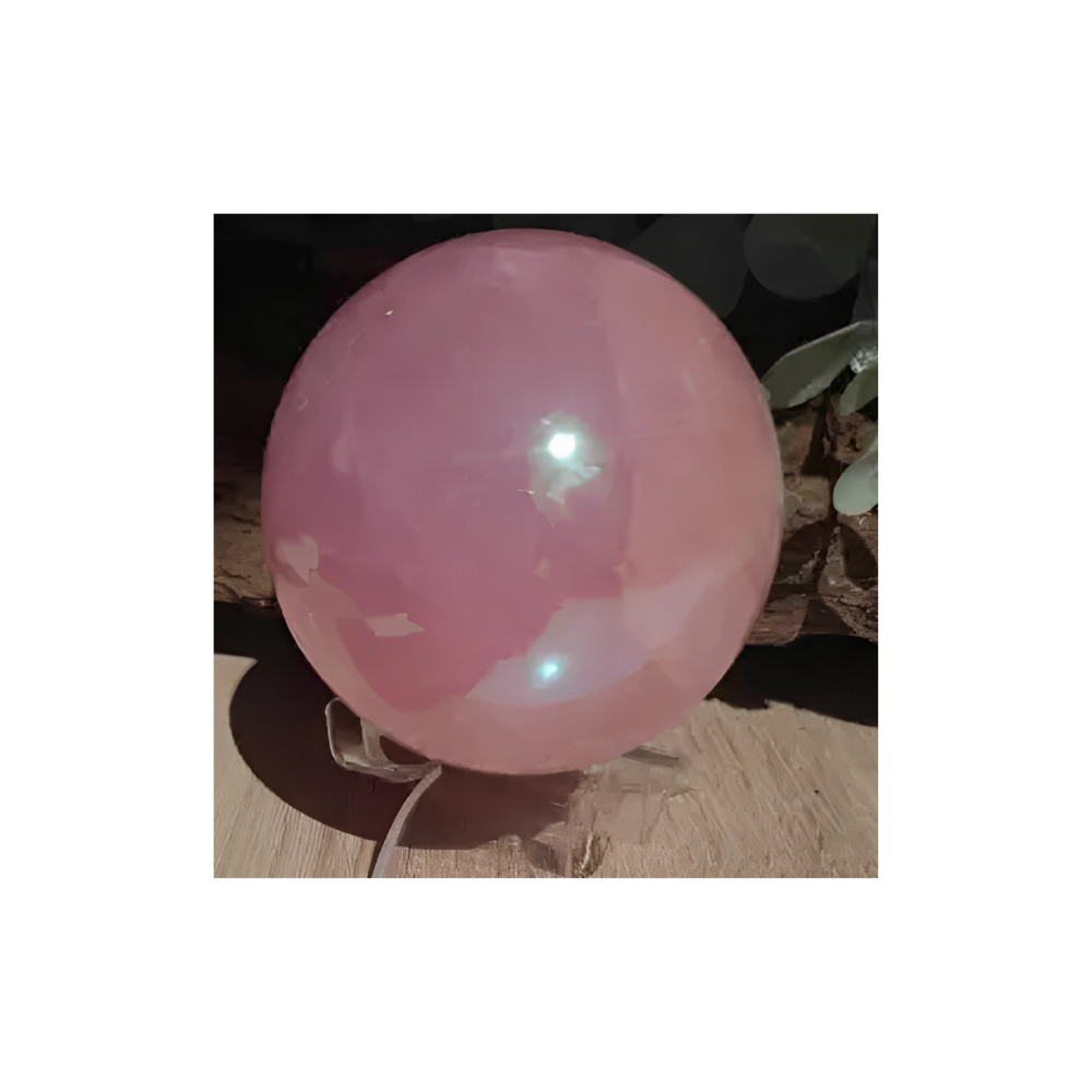 AURA STAR ROSE QUARTZ SPHERE