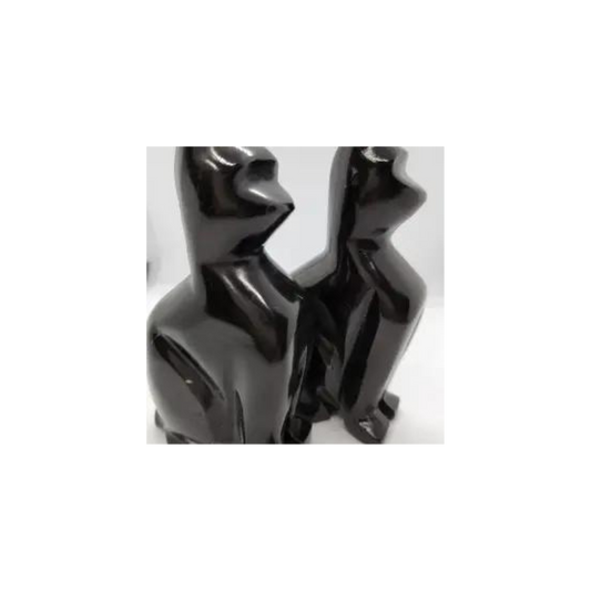 Black Onyx Egyptian Cat – Protective & Mystical Crystal Statue