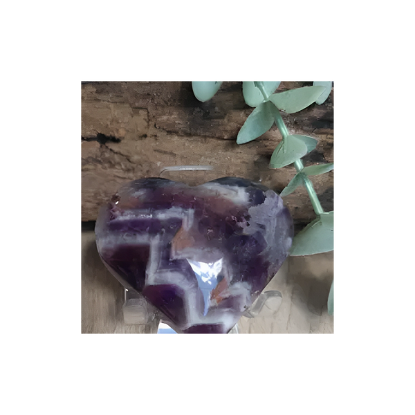 CHEVRON AMETHYST HEART