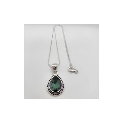 MYSTIC TOPAZ TEARDROP PENDANT