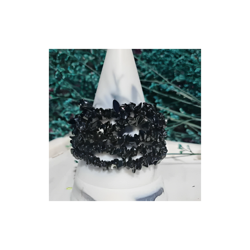 Black Tourmaline Chip Bracelet – Natural Protection & Grounding Jewellery