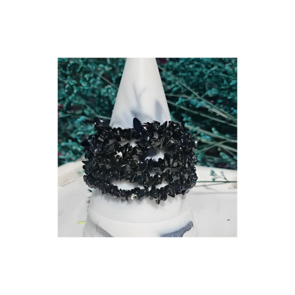 BLACK TOURMALINE CHIP BRACELET